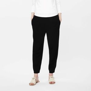 Cos wool elastic waist and cuff trousers